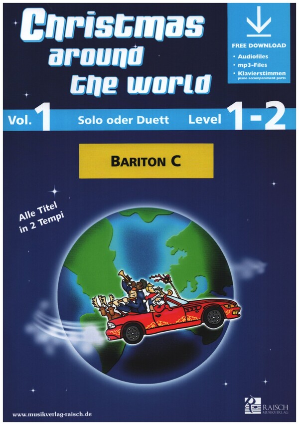 Christmas around the World vol.1 (+Online Audio)  für 1-2 Baritone in C, Bassschlüssel  