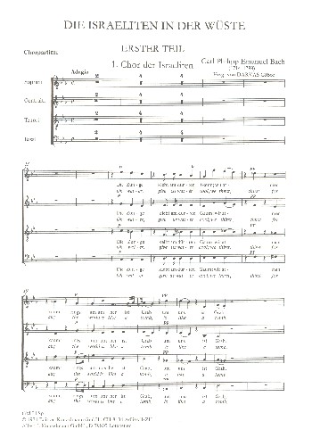 Die Israeliten in der Wüste    Chorpartitur (dt/en)