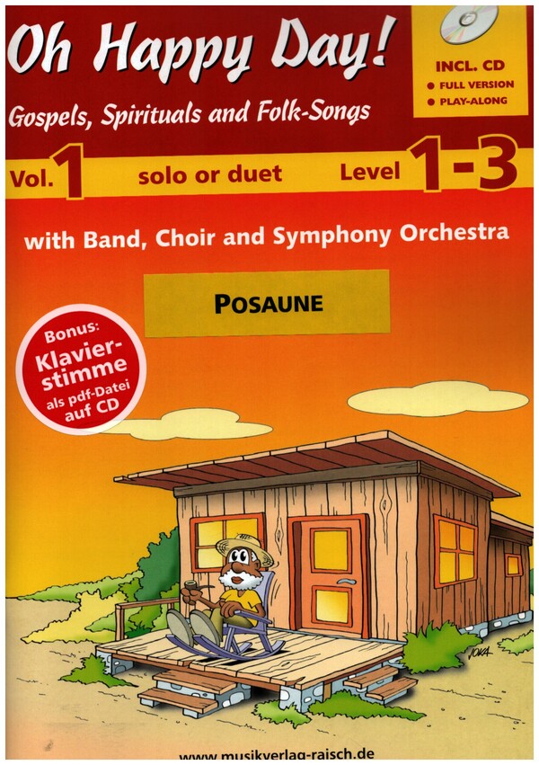 Oh happy Day vol.1 (+2 CD's)  für 1-2 Posaunen in C, Bassschlüssel  