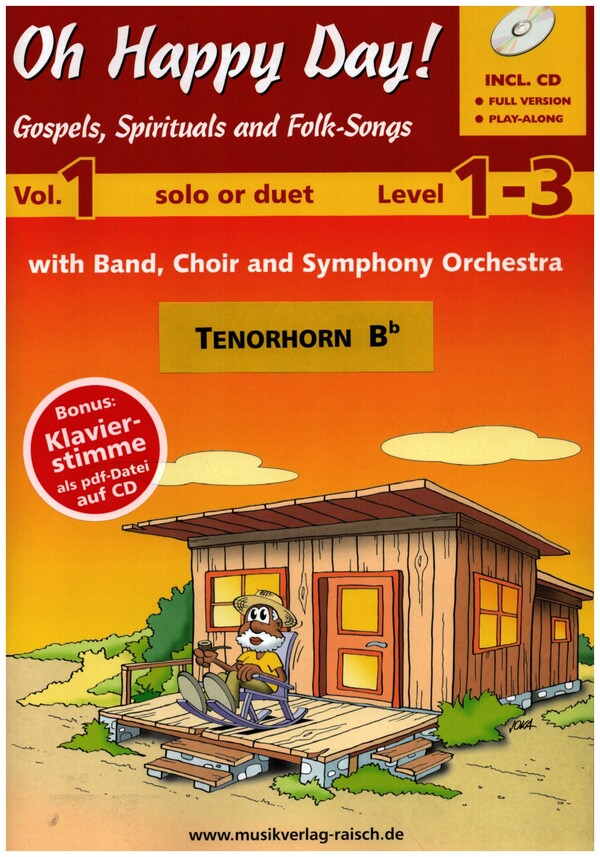 Oh happy Day vol.1 (+2 CD's)  für 1-2 Tenorhörner (Baritone ) in B  Violinschlüssel