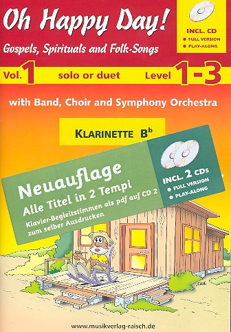 Oh happy Day vol.1 (+2 CD's)  für 1-2 Klarinetten in B  
