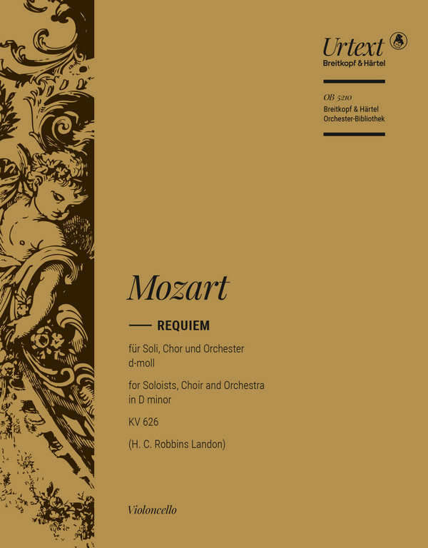 Requiem d-Moll KV626&nbsp;&nbsp;für Soli, gem Chor, Orgel und Orchester&nbsp;&nbsp;Violoncello