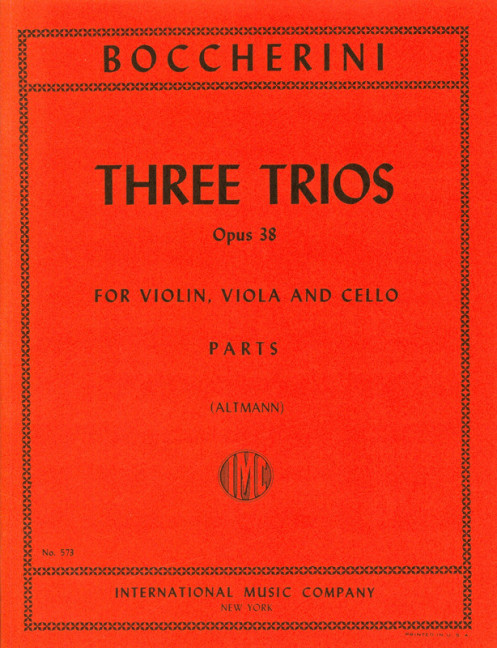 3 Trios op.38  for violin, viola and violoncello  parts