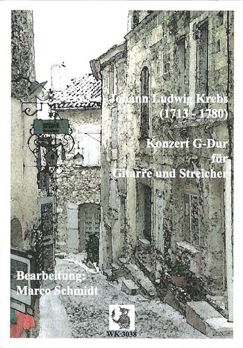Konzert G-Dur für  Gitarre und Streichquartett  Partitur
