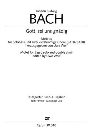 GOTT SEI UNS GNAEDIG  FUER 2 VIERSTG. GEM CHOERE UND  BC AD LIB.   PARTITUR