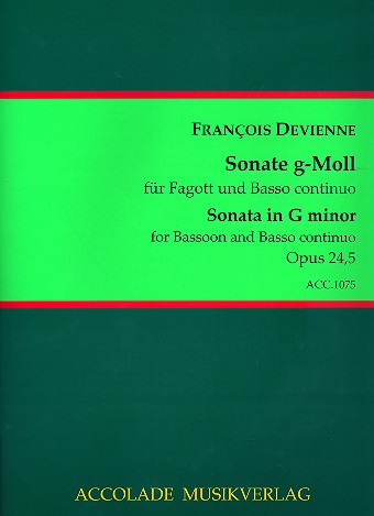 Sonate g-Moll op.24,5  für Fagott und Bc  