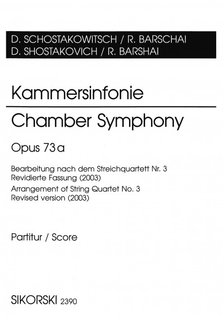 Kammersinfonie op.73a  für Kammerorchester  Studienpartitur