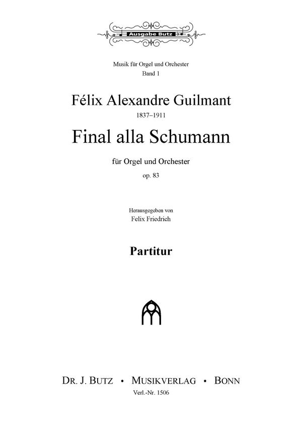 Final alla Schumann op.83  für Orgel und Orchester  Partitur