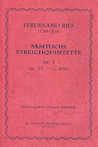 Streichquintett C-Dur Nr.1 op.37  Partitur und Stimmen  