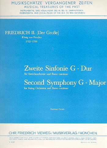 Sinfonie G-Dur Nr.2  für Streicher und Bc  Partitur