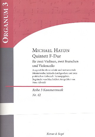 Quintett F-Dur  für 2 Violinen, 2 Violen und Violoncello  Partitur und Stimmen