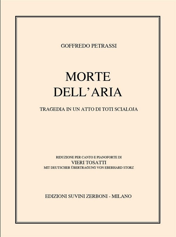 Morte dell' aria (dt/it)    riduzione per canto e pianoforte