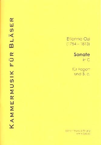 Sonate C-Dur für Fagott  (Violoncello) und Klavier  (Cembalo) Neuausgabe