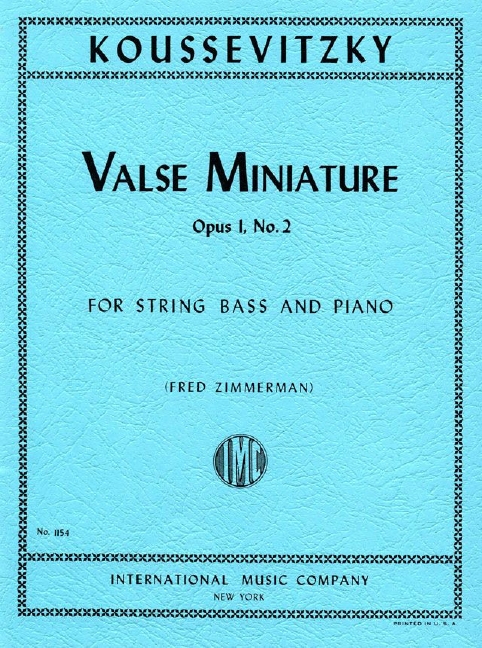 Valse miniature op.1,2  for string bass and piano  