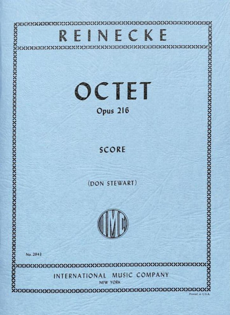 Octet B flat major op.216&nbsp;&nbsp;flute, oboe, 2 clarinets, 2 horns and 2 bassoons&nbsp;&nbsp;study score