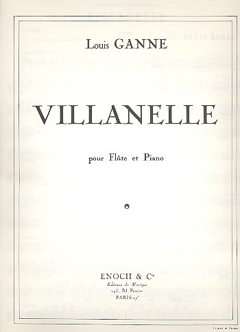 Villanelle pour flûte et piano    