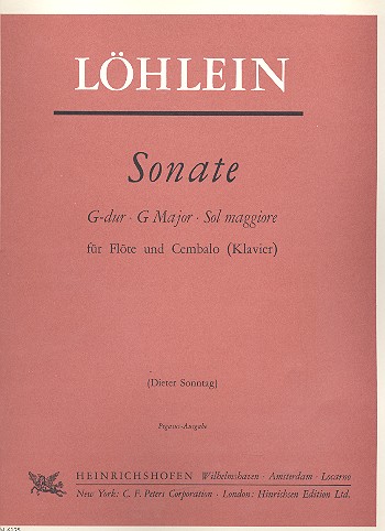 Sonate G-Dur für Flöte  und Klavier (Cembalo)  