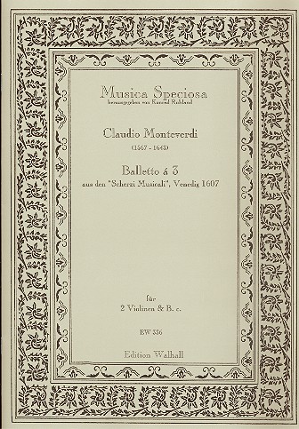 Balletto a trois  für 2 Violinen und Bc  3 Spielpartituren