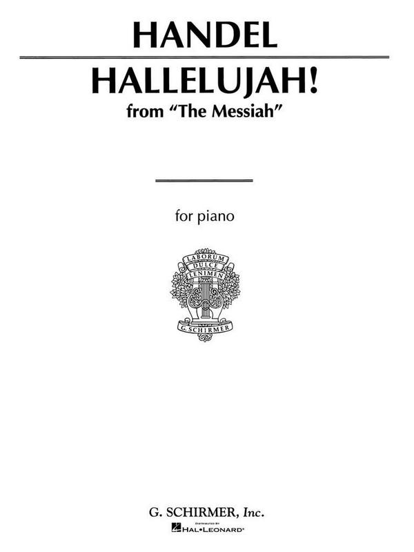 Hallelujah for piano from&nbsp;&nbsp;The Messiah&nbsp;&nbsp;