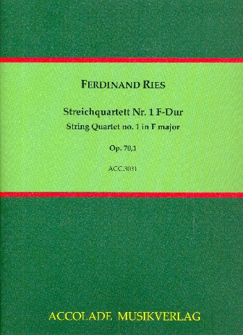 Streichquartett F-Dur Nr.1 op.70,1  Partitur und Stimmen  