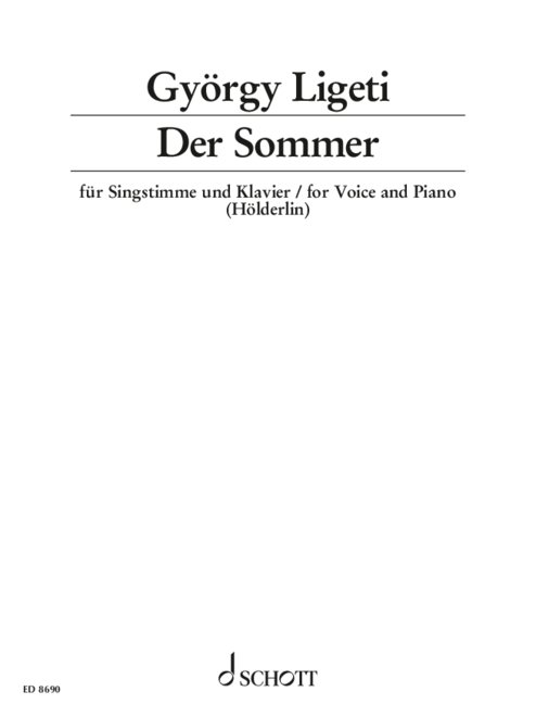 Der Sommer  für Singstimme und Klavier  
