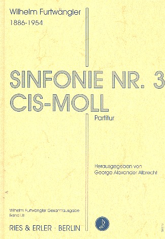 Sinfonie cis-moll Nr.3&nbsp;&nbsp;für Orchester&nbsp;&nbsp;Partitur