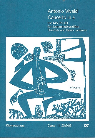 Concerto a-Moll RV445, PV83  für Sopraninoblockflöte, Streicher und Bc  Klavierauszug