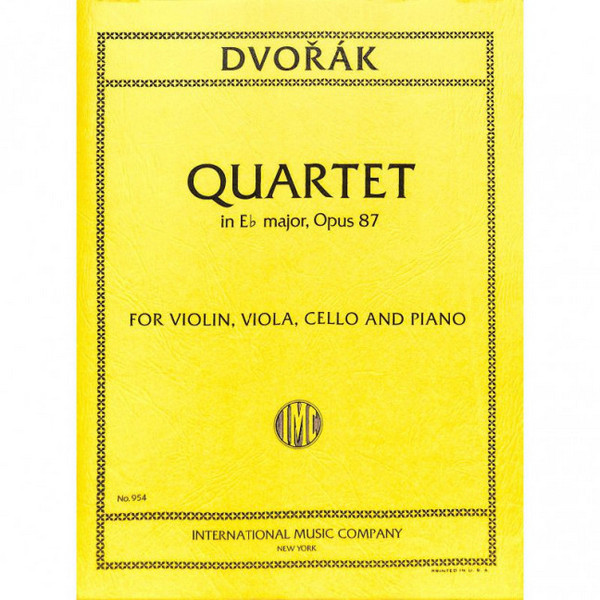 Quartet Eb major op.87&nbsp;&nbsp;for violoin, viola, cello and piano&nbsp;&nbsp;score and parts