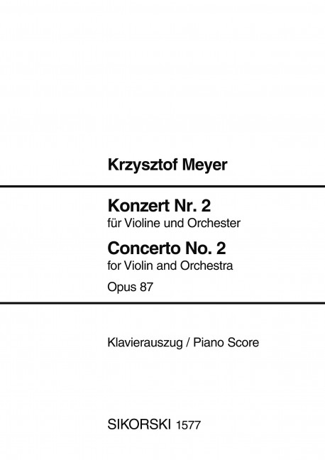 KONZERT NR.2 OP.87 FUER  VIOLINE UND ORCHESTER  FUER VIOLINE UND KLAVIER