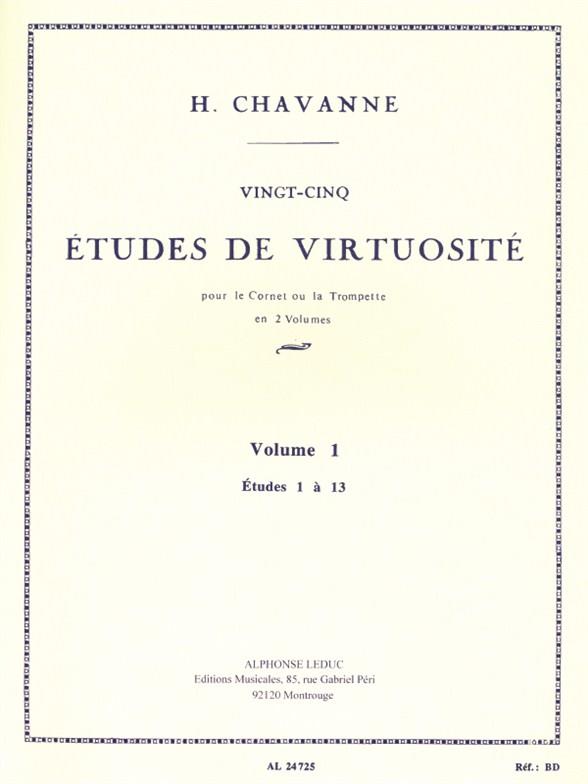 25 ETUDES DE VIRTUOSITE VOL.1 (NOS.1-13)&nbsp;&nbsp;POUR TROMPETTE&nbsp;&nbsp;