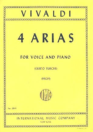 4 Arias  for high voice and piano  