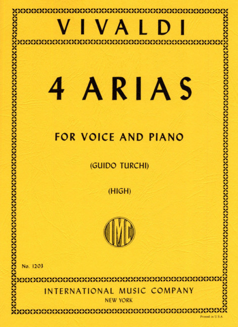 4 Arias  for high voice and piano  
