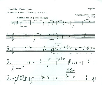 Laudate Dominum aus 'Vesperae solennes de confessore' KV339&nbsp;&nbsp;für Soli, gem Chor und Orchester&nbsp;&nbsp;Fagott