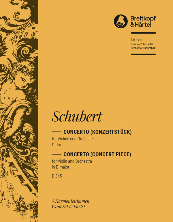 Concerto (Konzertstück) D-Dur D345  für Violine und Orchester  Harmonie