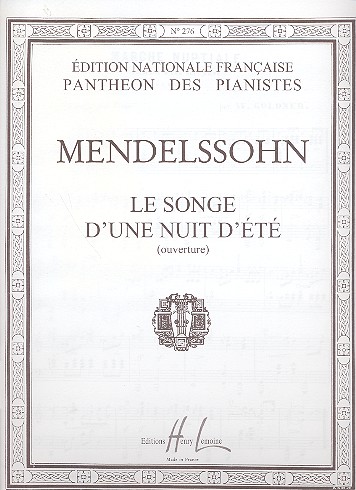 LE SONGE D'UNE NUIT D'ETE&nbsp;&nbsp;OUVERTURE POUR LE PIANO&nbsp;&nbsp;