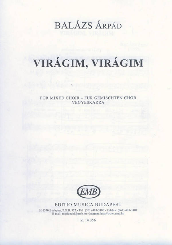 VIRAGIM VIRAGIM FUER&nbsp;&nbsp;GEM CHOR A CAPPELLA&nbsp;&nbsp;CHORPARTITUR