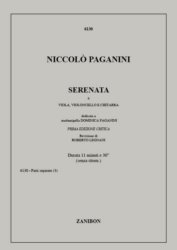 Serenata per viola,  violoncello e chitarra  parti