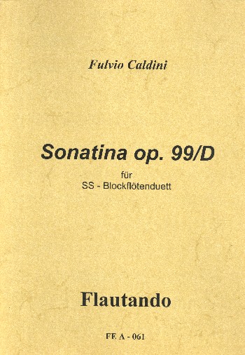 Sonatina op.99d&nbsp;&nbsp;für 2 Blockflöten (SS)&nbsp;&nbsp;