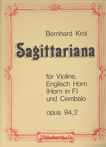 Sagittariana op.94,2  für Violine, Englischhorn  (Horn in F) und Cembalo