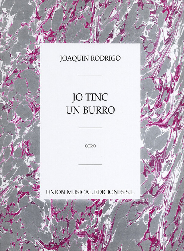Jo tinc un burro&nbsp;&nbsp;for mixed chorus (SSATTB) a cappella&nbsp;&nbsp;score
