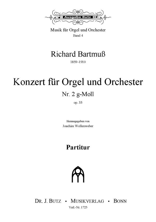Konzert g-Moll Nr.2 op.33  für Orgel und Orchester  Partitur