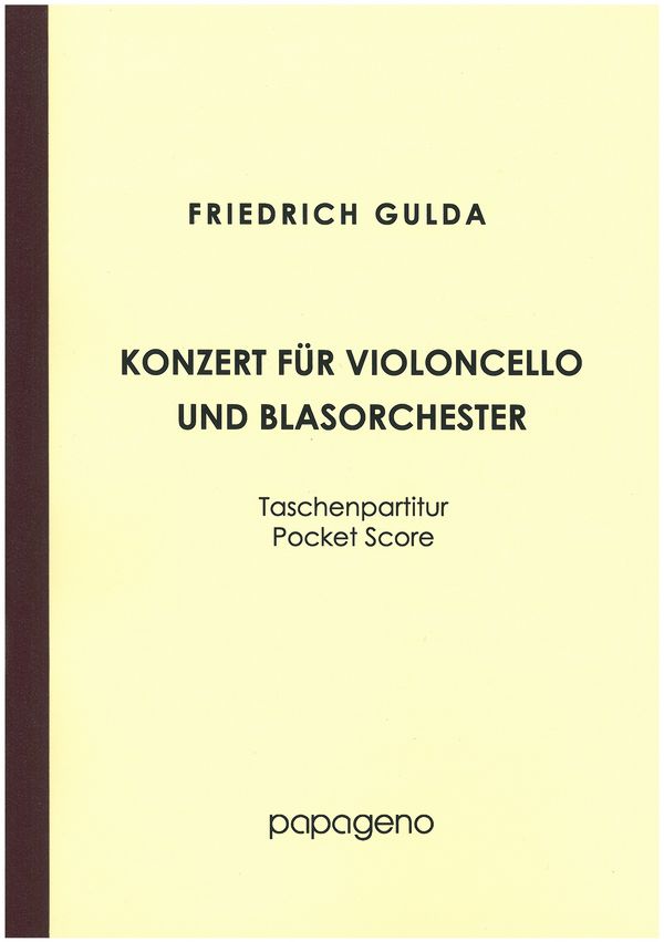 Konzert   für Violoncello und Blasorchester  Studienpartitur