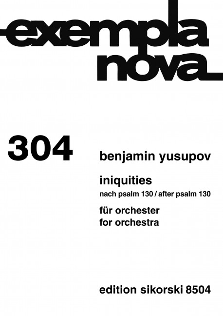 Iniquities für Orchester&nbsp;&nbsp;Partitur&nbsp;&nbsp;