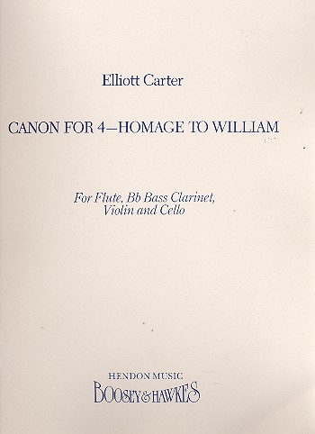 Canon for 4  für Flöte, Bassklarinette, Violine und Violoncello  Stimmen