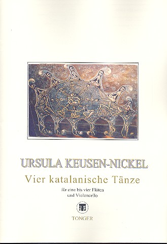 4 katalanische Tänze op.13  für 1-4 Flöten und Violoncello  Partitur und Stimmen