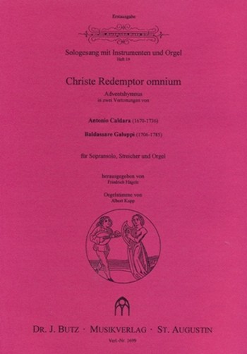 Christe redemptor omnium  für Sopran, Streicher und Orgel  Stimmen