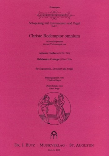 Christe redemptor omnium&nbsp;&nbsp;für Sopran, Streicher und Orgel&nbsp;&nbsp;Stimmen