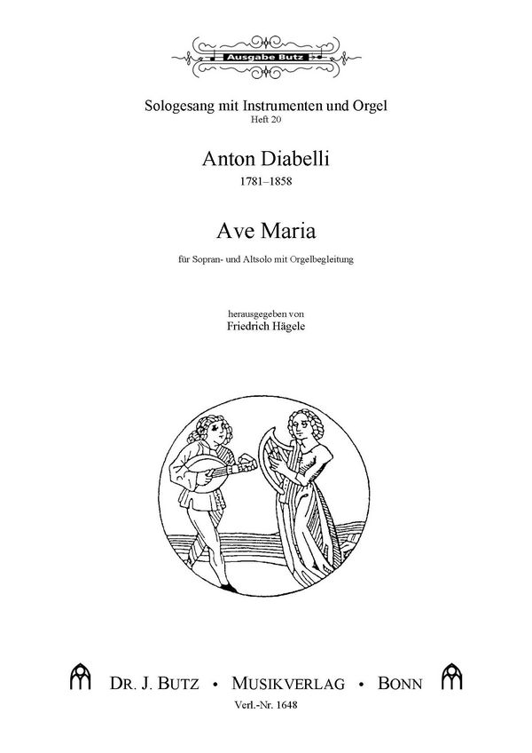 Ave Maria  für Sopran, Alt und Orgel  