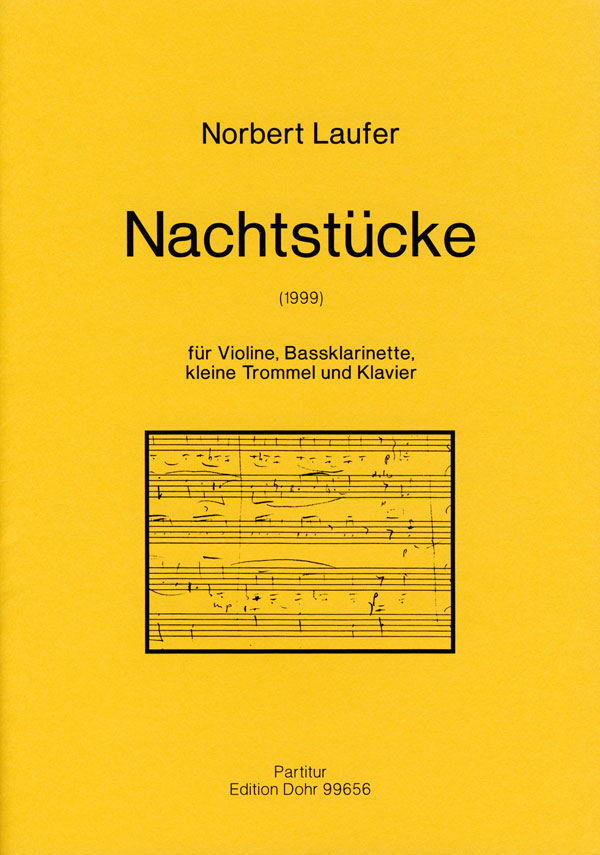 Nachtstücke für Violine,  Bassklarinette, kleine Trommel und Klavier  
