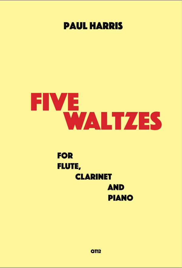 5 Waltzes  for flute, clarinet and piano  score and parts